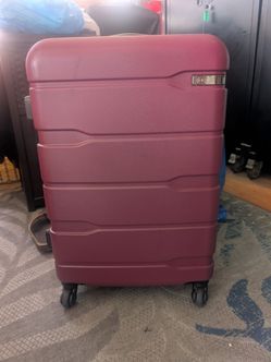 Coolife 24 Inch Hardside Checked Suitcase