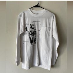 white long sleeve chrome hearts top