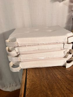 Tufted Chair Seat Cushion Cream