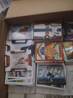 Box of mix football baseball