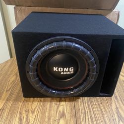 New 12” Kong Audio Subwoofer + New Ported Box 