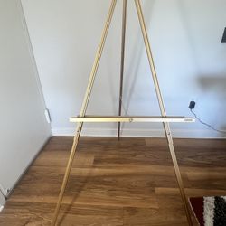 63” Gold Wooden Easel 