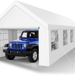Heavy Duty Carport, Spacious 20x40 Outdoor Shelter Portable Garage, Waterproof Canopy with Easy Assembly & All-Weather Protection