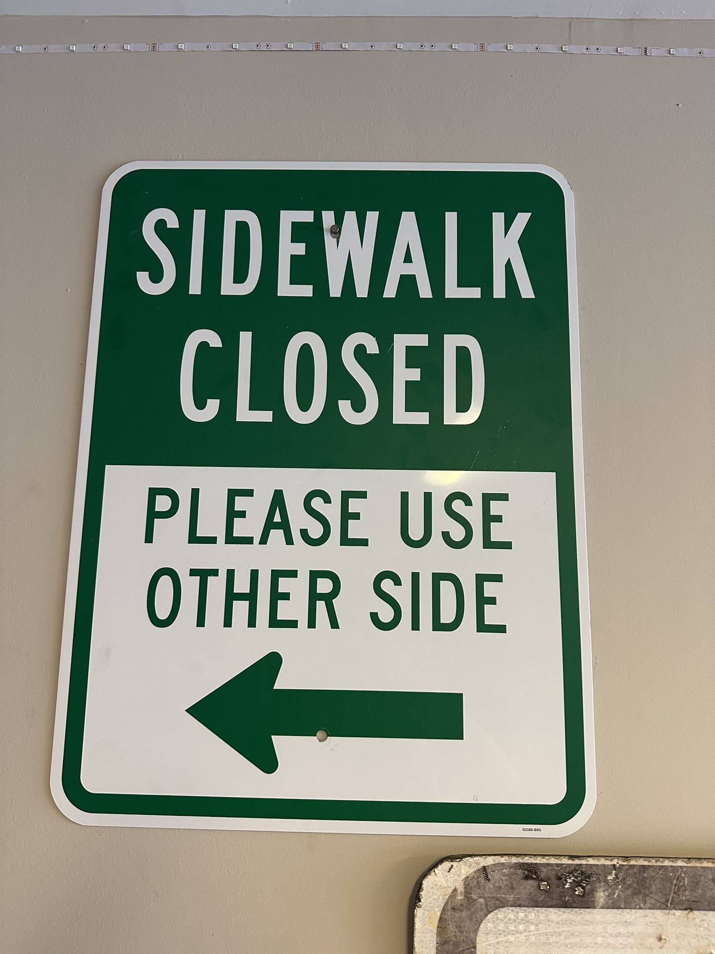 Sidewalk Closed Sign