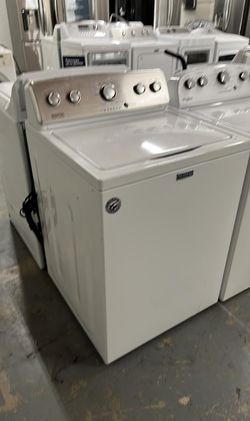 Maytag Top Load Washer – White, Knob Controls, 60‑Day Warranty