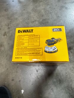 Dewalt 5" XR sander, dcw211b, battery, charger