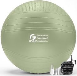 Brand new in box 18in  Gruper Yoga Ball, Extra Thick Non Slip Exercise Ball for Workout, Yoga, Pregnancy, 4 Sizes Anti Burst Chair for Home and Office