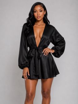 Black Satin Dress