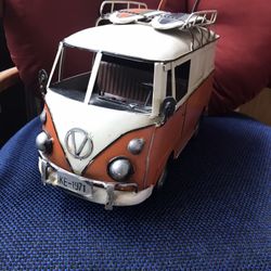 Vintage 70’s VW Van Metal With Surf Boards Surf Culture
