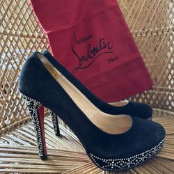 Christian Louboutin Women’s Size 37 US 7 Eugenie Crystal Rhinestone Heels