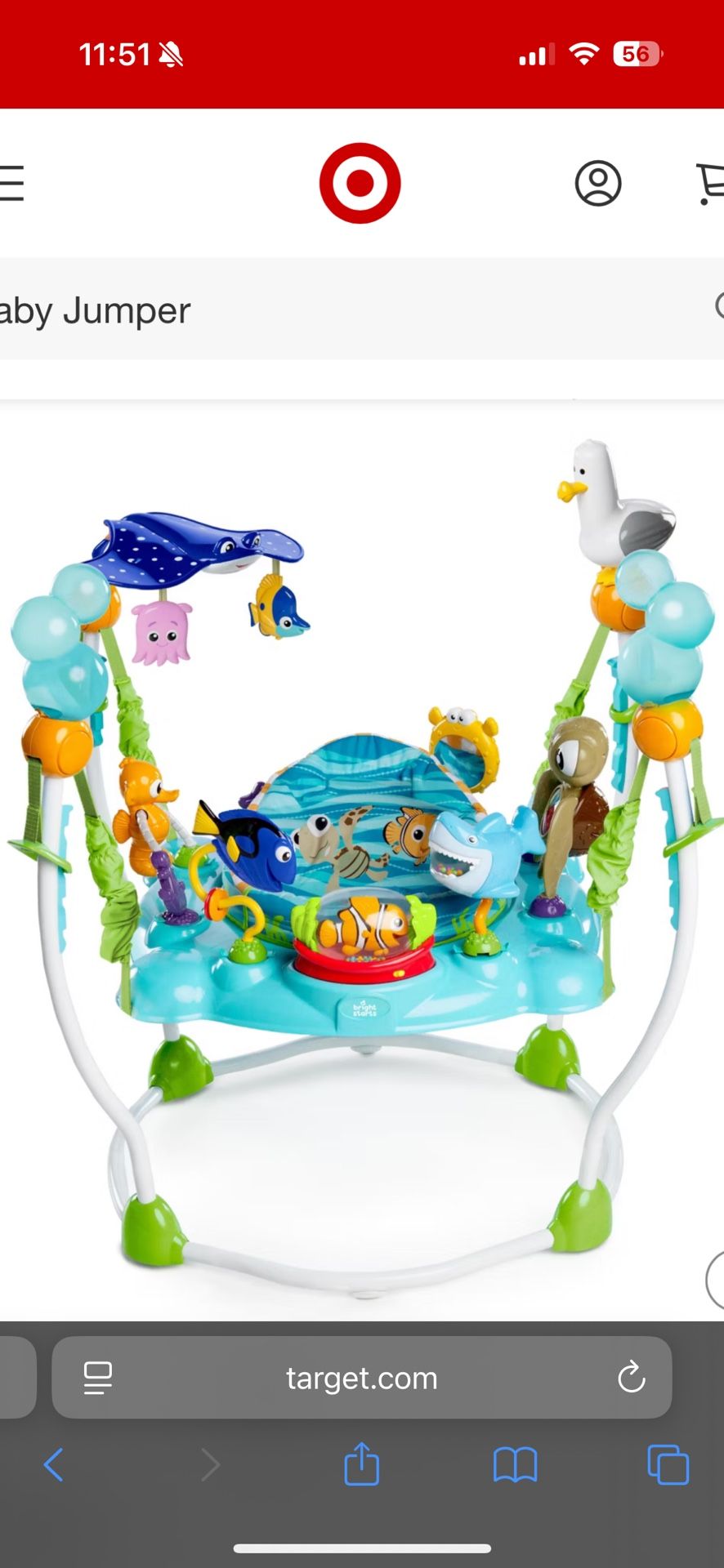 Disney Baby Finding Nemo Sea Of Activities Jumper
