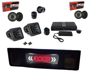 NEW FULL BASS AND VOICE PACKAGE KICKER AUDIO FOR SILVERADO OR SIERRA CREW CABS