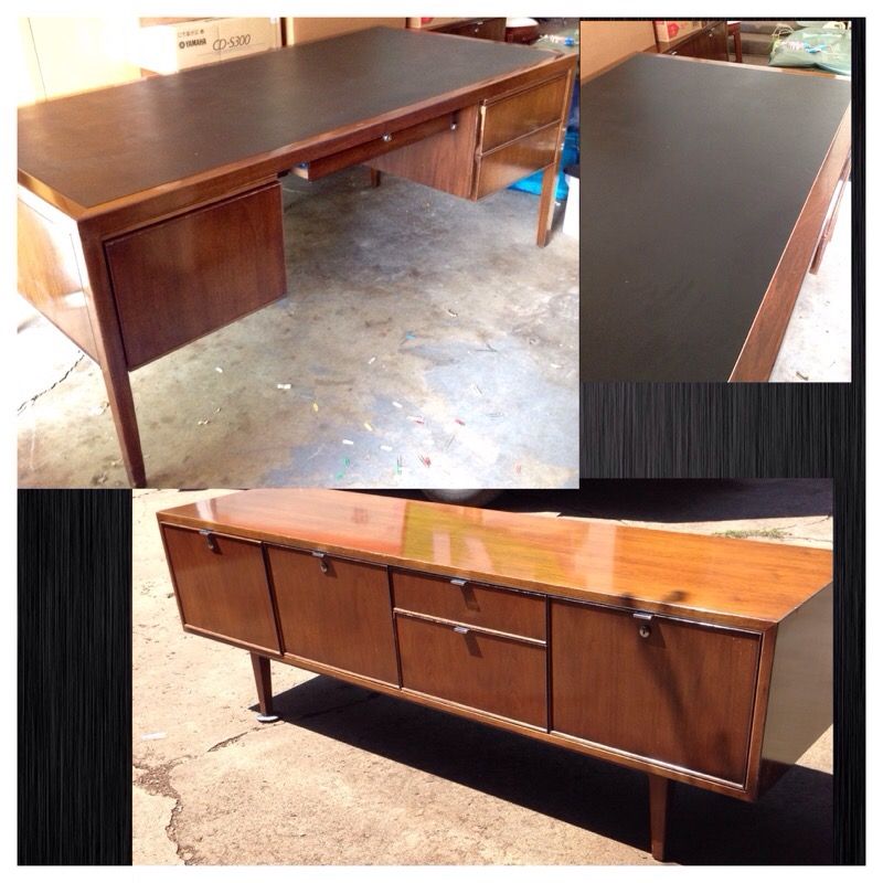 Stow Davis Desk and Credenza
