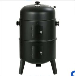 MASTER COOK  Vertical 16 in. Steel Charcoal Smoker BBQ Grill