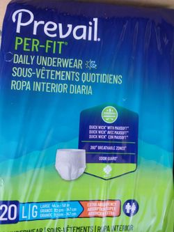 Adult pampers.  Size Large.  Pull ups