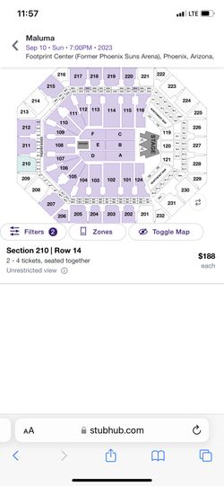Dos Tikets Para Maluma Seccion 210 Row 7 