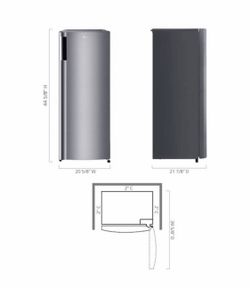 LG LRONC0605V Refrigerator 6 cu ft capacity, larger than a mini fridge