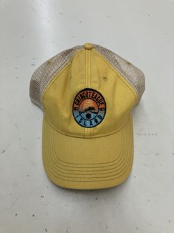 Chincoteague Island Trucker Mesh Hat New with Tags NWT Yellow snap back