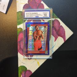 Scottie Barnes 2021-22 DONRUSS OPTIC PRIZM #186 TARGET PURPLE 🟣 PULSAR RATED ROOKIE CCG GEM 💎 MINT 10