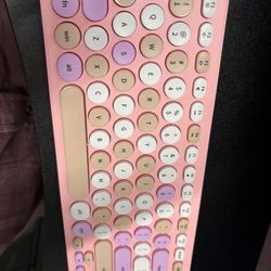 Pink Wireless Keyboardand Mouse
