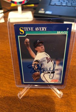 Steve Avery Autographed Atlanta Braves 1991 Score Baseball Card