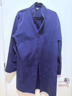 Unisex Navy Blue Lab Coat (Size L)