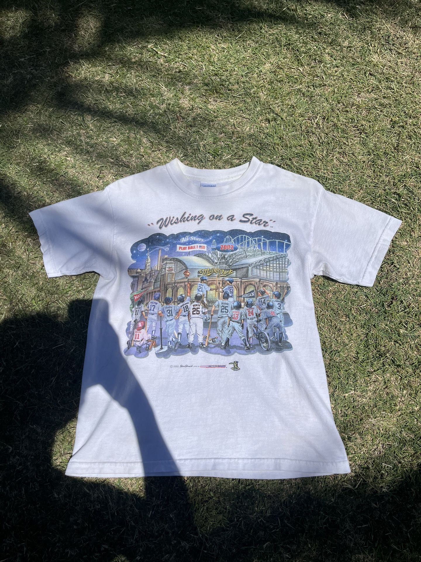 “wishing on a star” 2002 vintage baseball tee