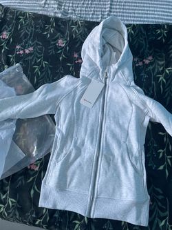 Lululemon Light Grey Heather Full-Zip Scuba Hoodie NWT