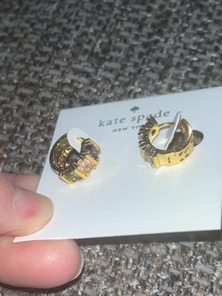 New Kate Spade Gemstone Huggie Earrings