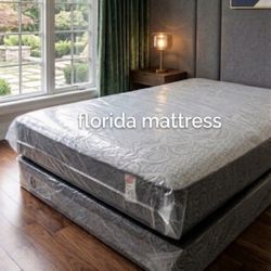 New Queen Size Orthopedic Mattress + Box Spring  