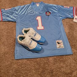 #1 Houston Oilers Warren Moon HOF Jersey XXL OR XL  & Jordan 11s Sz 12 $250