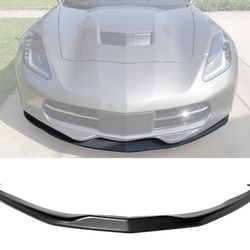 14-19 Chevy Corvette Front Bumper Lip Unpainted Black