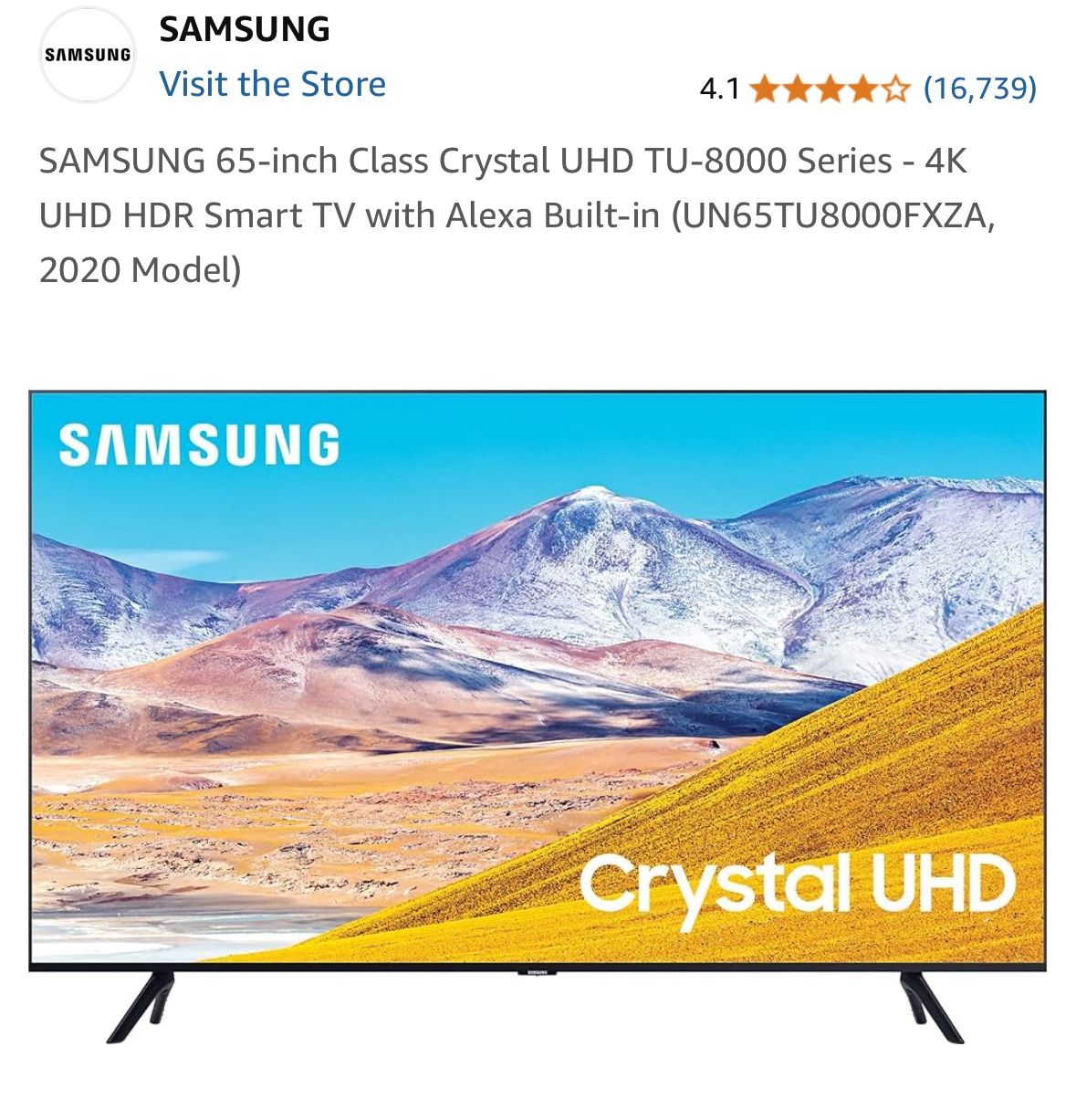 NEW 65-inch 4k Smart TV