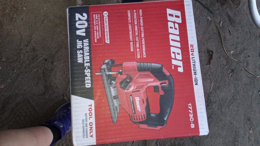 20V Variable-speed Portable Jigsaw TOOL ONLY