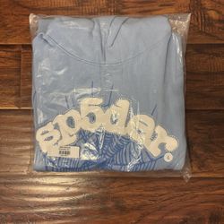 Blue Web Sp5der Hoodie 