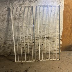 Used Gates Guards Panels Iron White Pair 