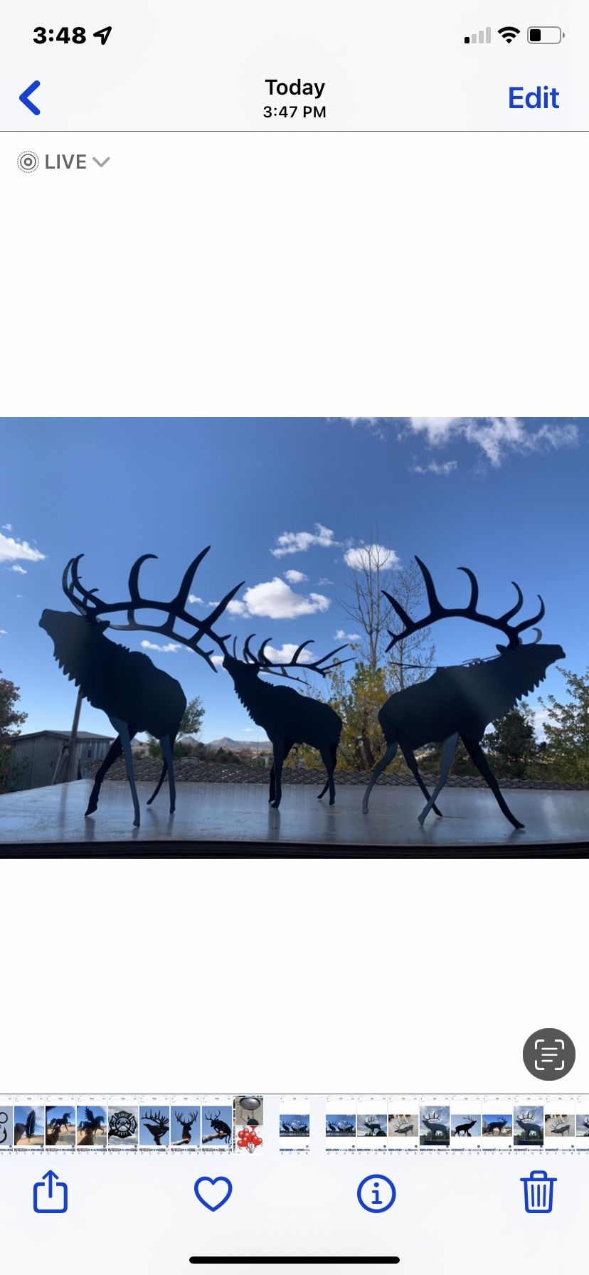 3-D , Heavy Steel Elk $35 Each
