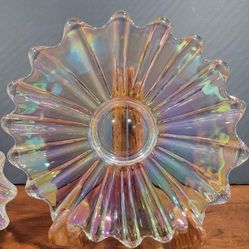 Fostoria Carnival Glass Starburst Platter