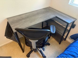 Desk and chair