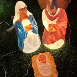 Christmas Nativity Blow Mold Set Of 3 