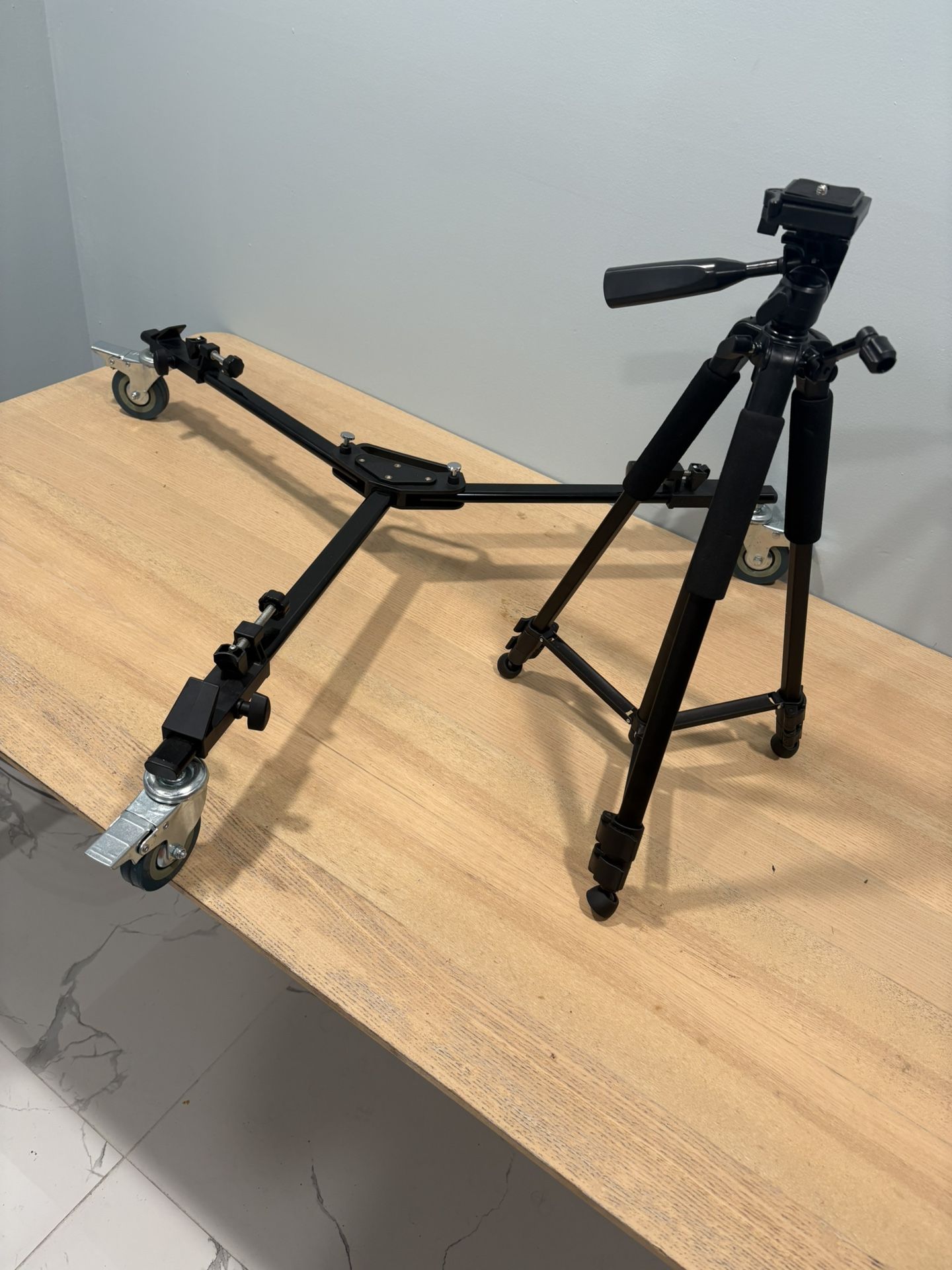 Tripod with Dolly for Cameras