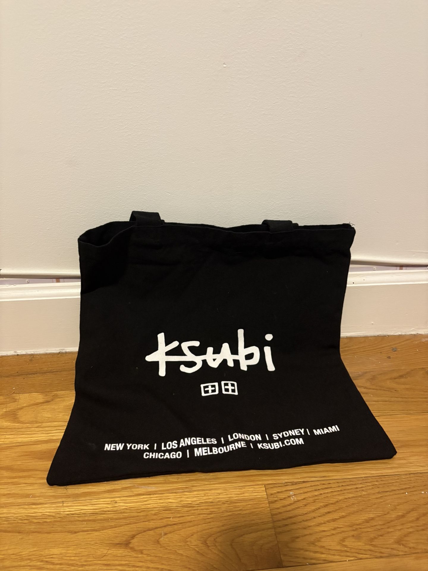 KSUBI Tote Bag – Black Canvas | Large Everyday Shopper | Streetwear Style