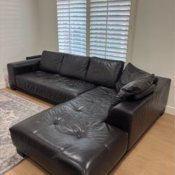 Z Gallerie Leather Sectional