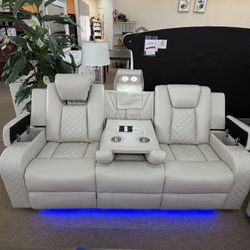 All power Recliner Sofa And Headrest 