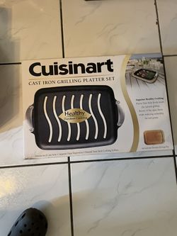 Cast Iron grilling platter Set Unused