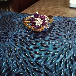 14k Gold Flower Ring