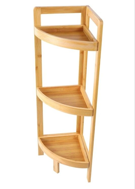 Estanteria Esquinera De Bambu, 3 Niveles. Bambu Corner SHELF 