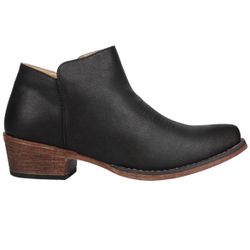 ROPER Womens Sofia Snip Toe Zippered Casual Boots Ankle Low Heel 1-2" - Black size 7