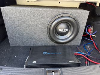 Must hear Setup 12"Kong audio 3k beast in box & Rockville 4k beast amp