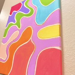 Modern Abstract Colorful Handmade Painting on Canvas – Bright Home Decor Art - Modern Wall Decor- Bold Statement Painting 